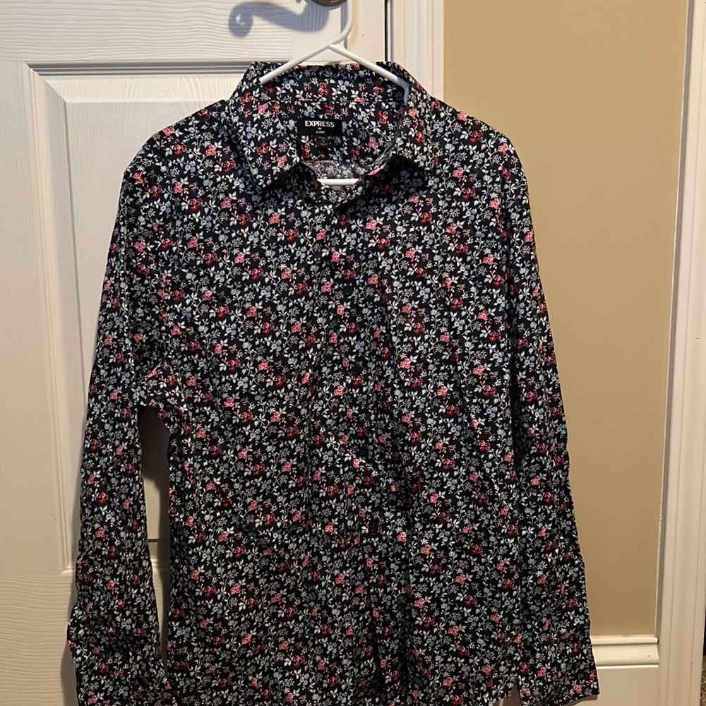 Mens dress shirt, cute floral pattern